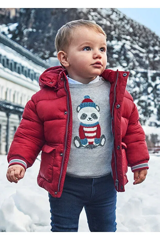 Детское пальто для мальчиков с капюшоном Mayoral, Red