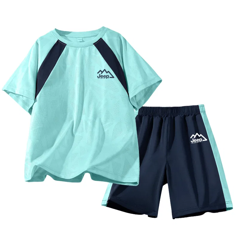 Детский спортивный комплект с принтом, Jeep, Green/E Blue English Mountain K+E White English Mountain K