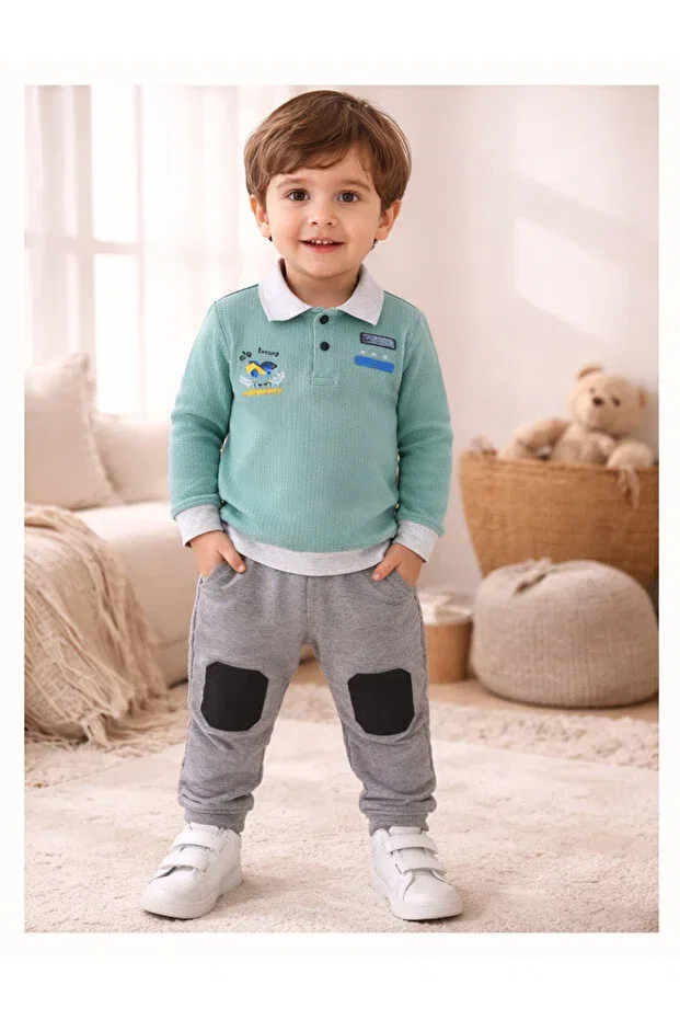 Детский комплект для мальчиков хлопковый Colorful printed 1st edition quality cotton baby boy set Vinezza, Multicolor
