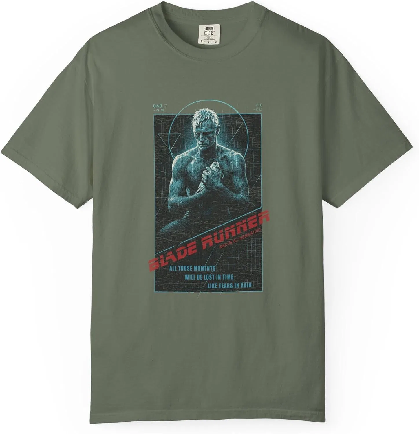 Футболка с цитатой Роя Бэтти Blade Runner, Moss