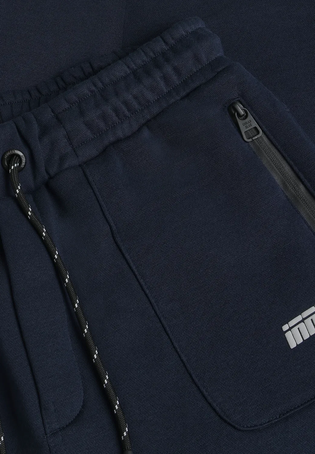 Спортивные штаны на молнии, широкие - брюки от спортивного костюма Indian Blue Jeans, Deep Navy — фото 4