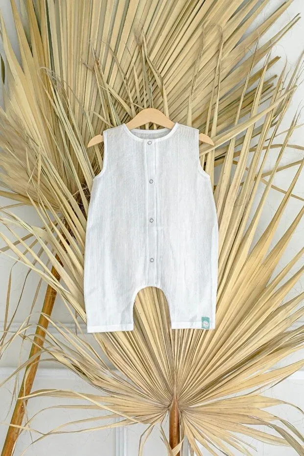 Детский комбинезон для новорожденных хлопковый Beyzbaby, White — фото 4