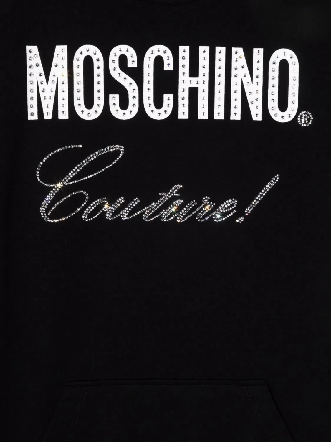 Платье с декорированным логотипом Couture Moschino, черный — фото 2
