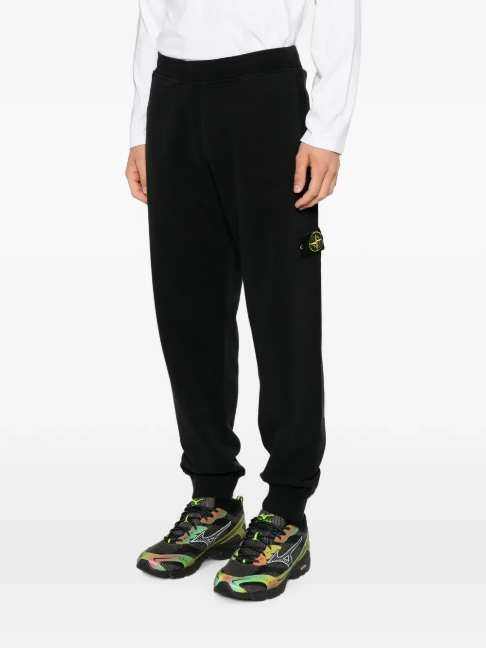 Спортивные брюки с нашивкой-логотипом Stone Island, черный — фото 3