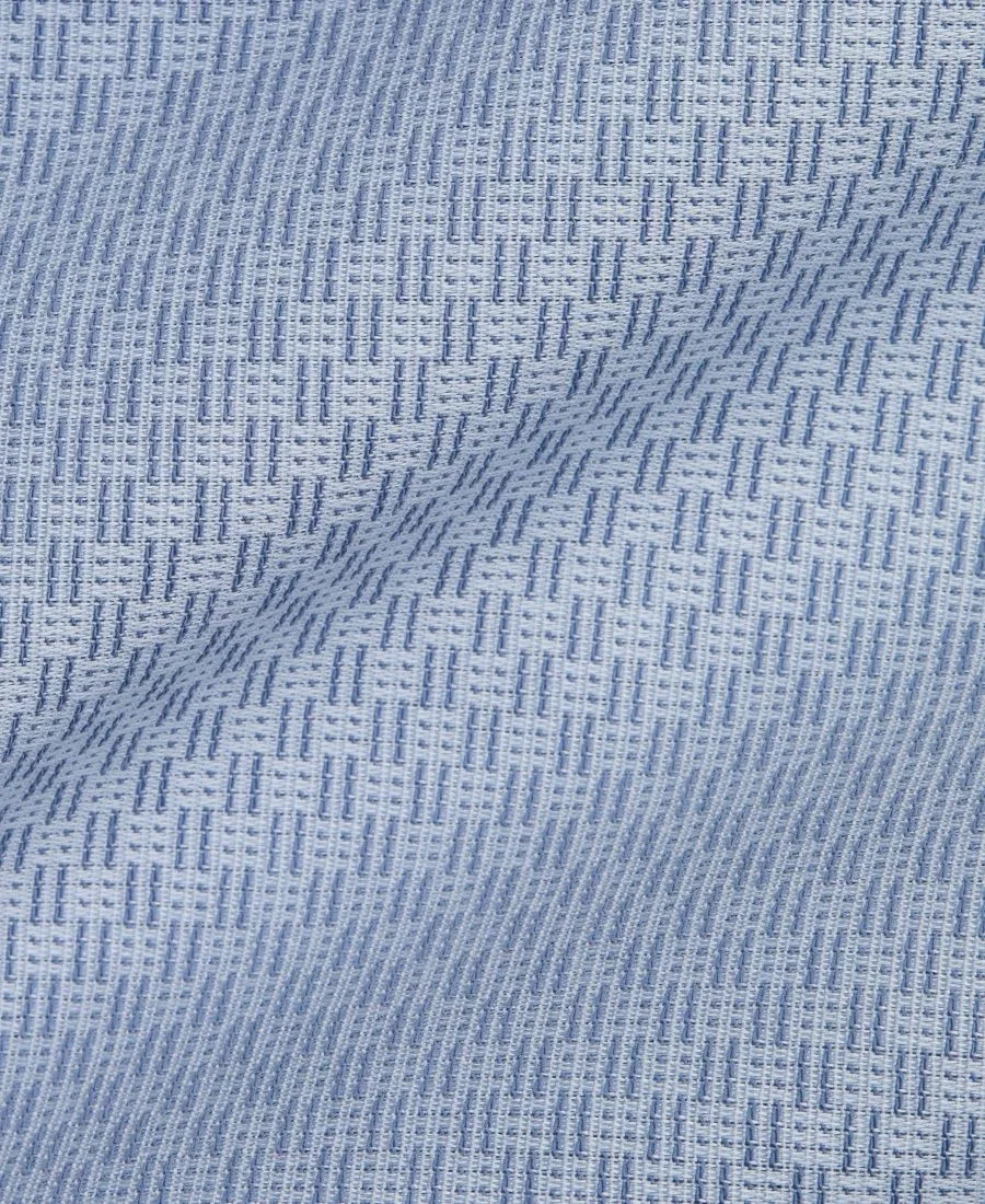 Рубашка с воротником-стойкой и длинным рукавом, модель Calvin Klein, Medium Blue — фото 3