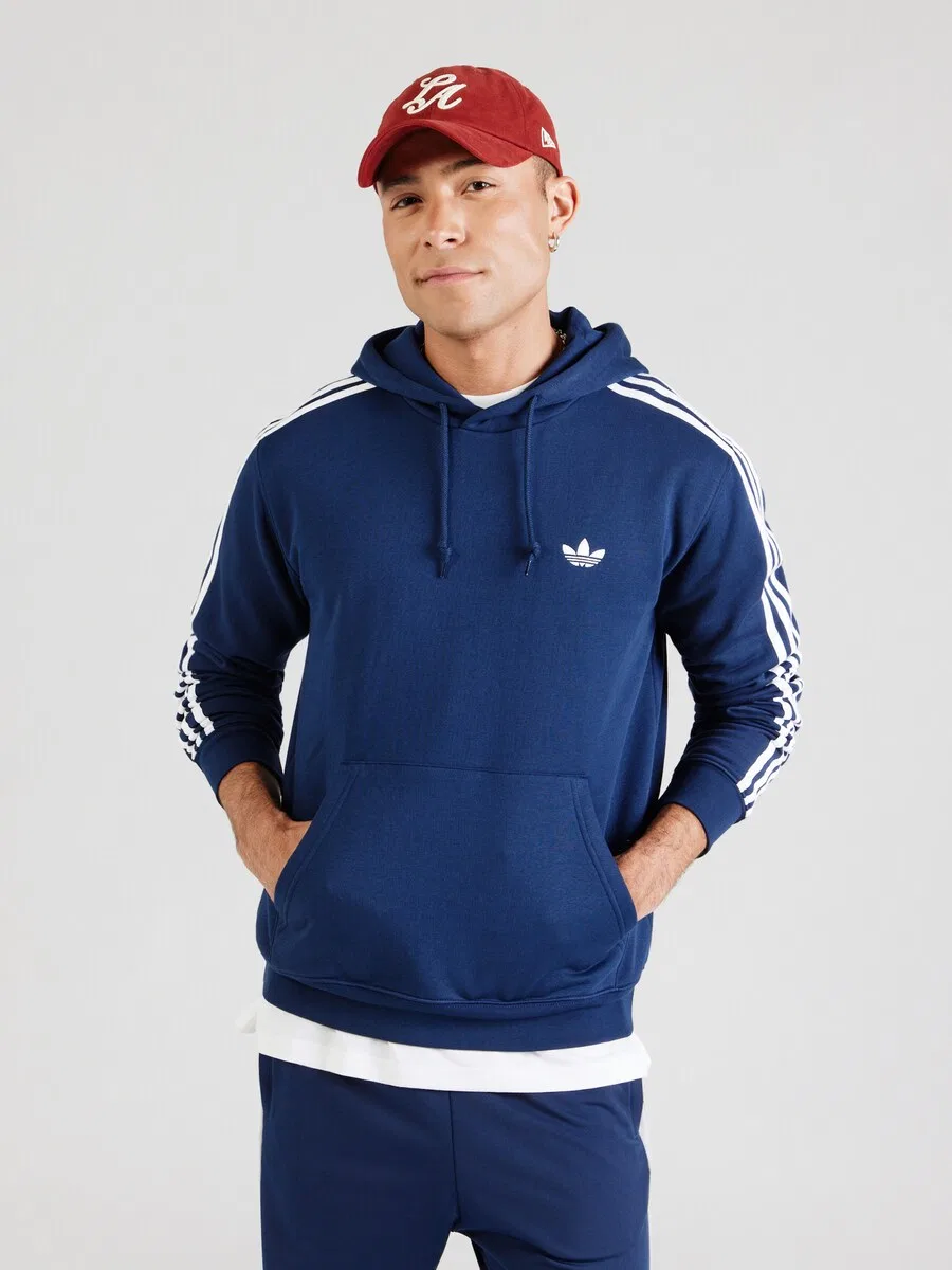 Толстовка ADIDAS ORIGINALS темно-синего цвета — фото 2
