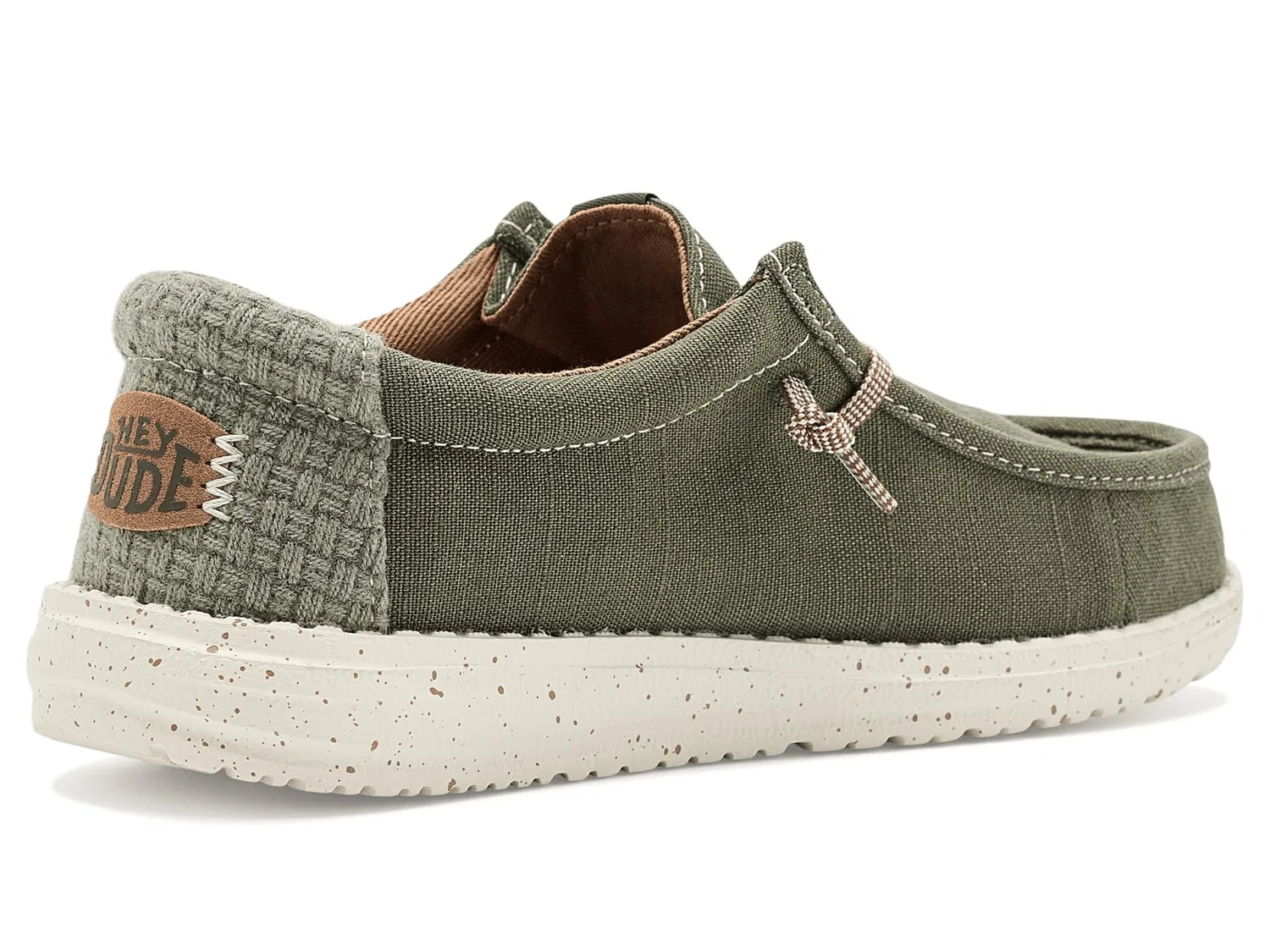 Кроссовки Wally Break Heathered Woven (для маленьких и больших детей) Hey Dude Kids, Olive — фото 4