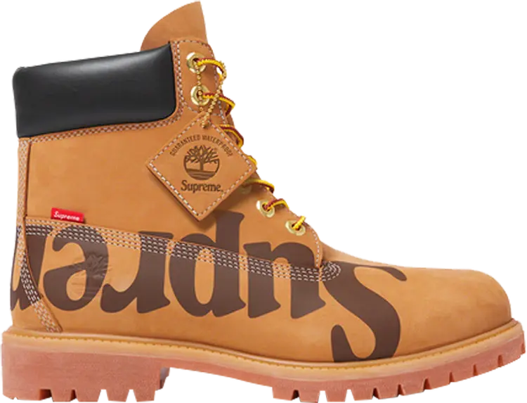 

Ботинки Supreme x 6 Inch Premium Waterproof Boot Big Logo - Wheat, загар