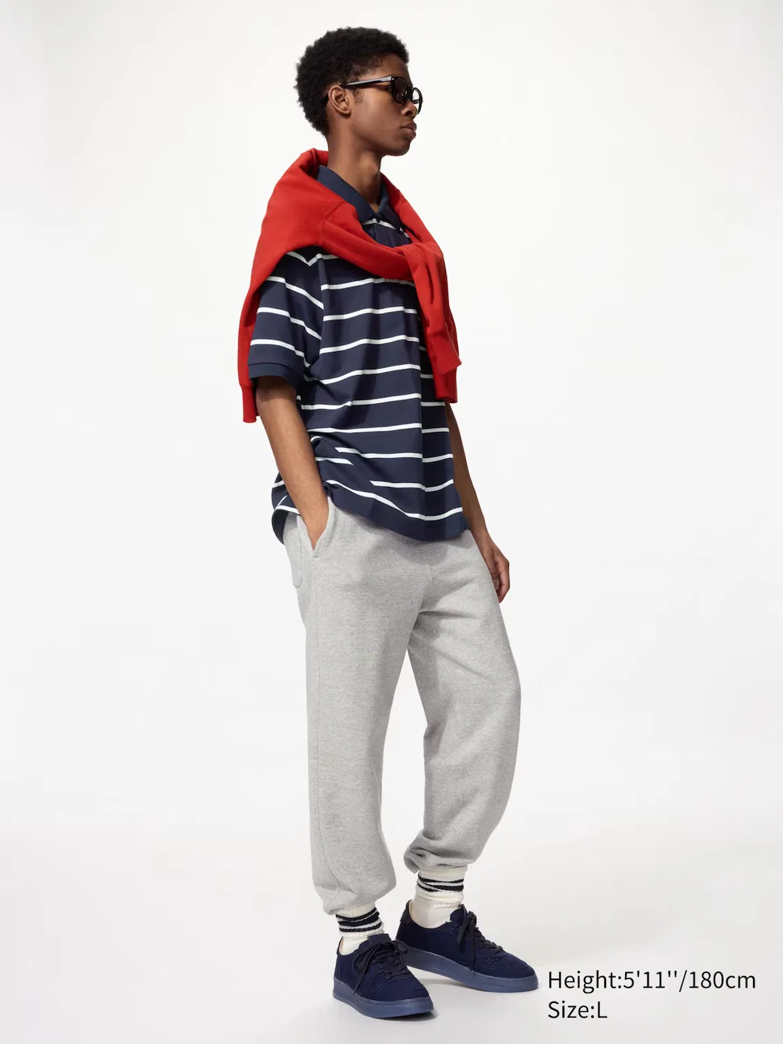 Спортивные штаны Uniqlo, комфортный крой, серый