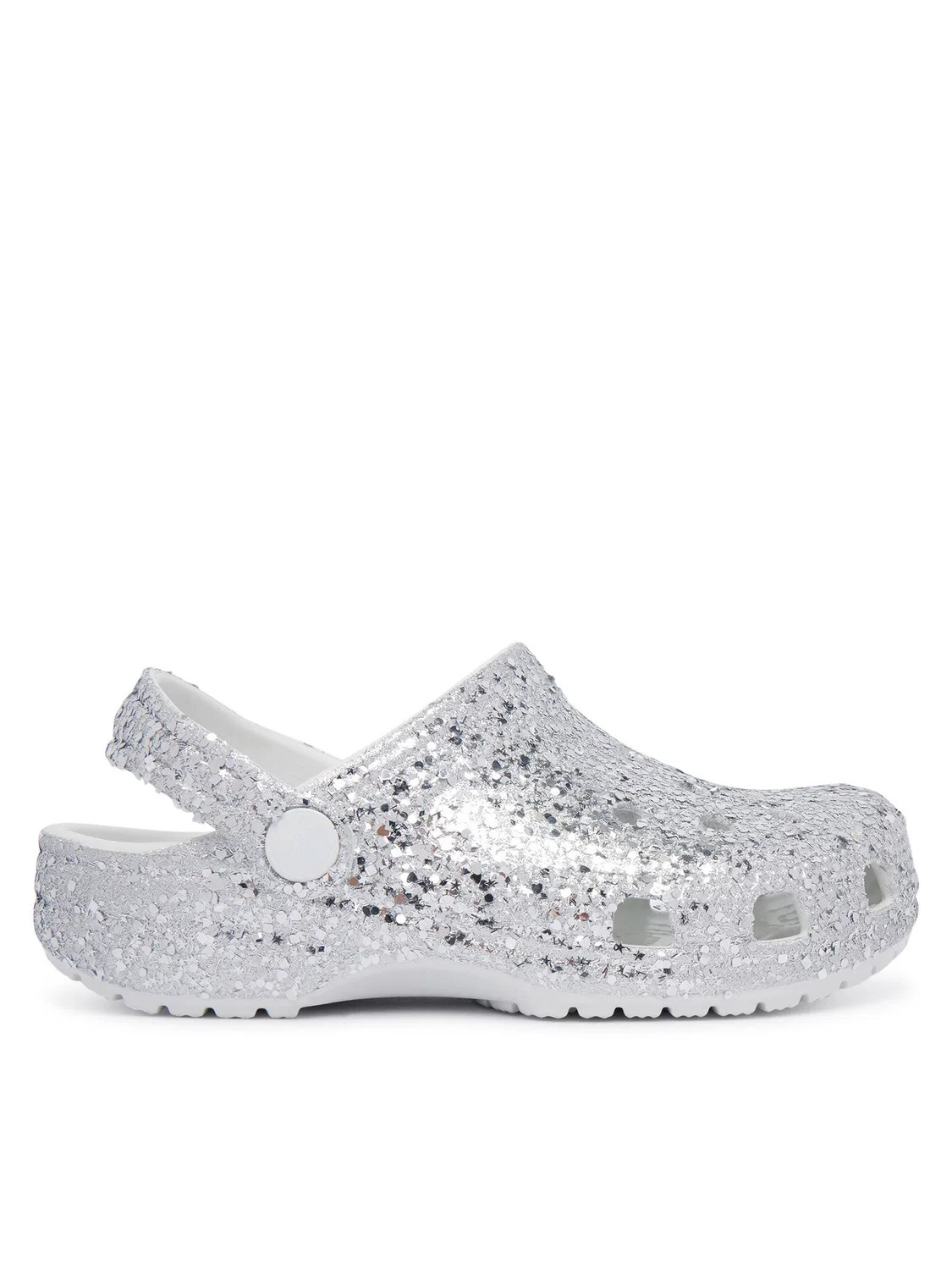 Шлепанцы для девочки Classic Dazzle Glitter Clog Crocs, серебристый