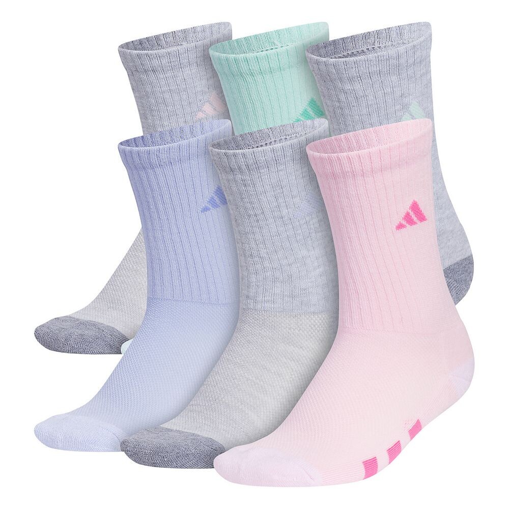 

Набор из 6 спортивных носков adidas с мягкой подкладкой для девочек Adidas, цвет Light Gray Aqua