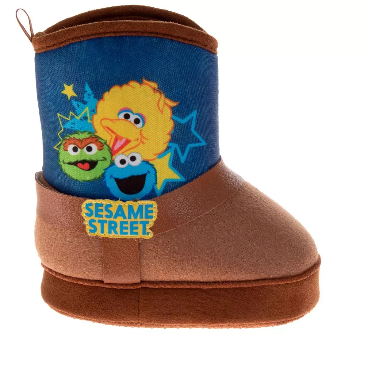 Детские тапочки-сапожки с персонажами Sesame Street, Brown Denim — фото 2
