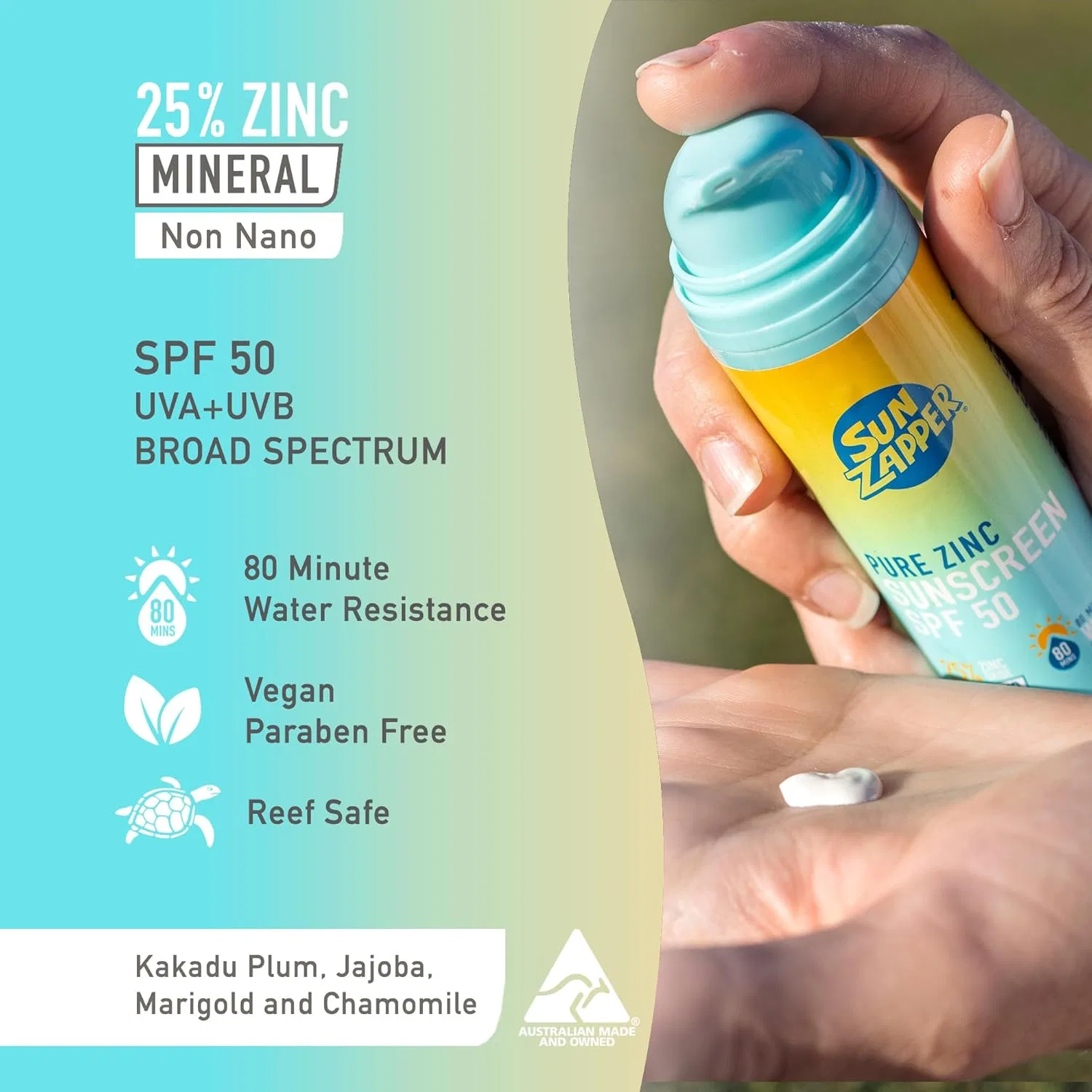 Минеральный солнцезащитный лосьон Sun Zapper Pure Zinc SPF 50 Sun Zapper — фото 3