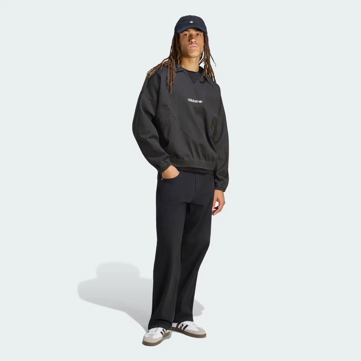 Мужская тренировочная куртка свободного кроя Munich 93 Adidas Originals, Utility Black — фото 3