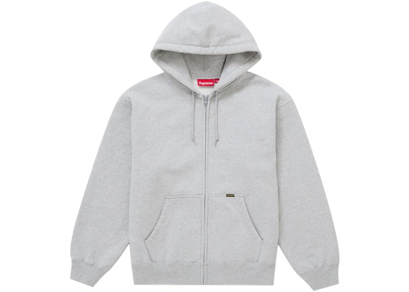 Мужская худи на молнии Supreme Work Zip Up Hooded Sweatshirt (SS25), Heather Grey