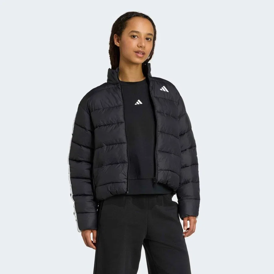 Женская ветрозащитная куртка с капюшоном adidas Essentials Climawarm Mont JM8421, Черный — фото 3