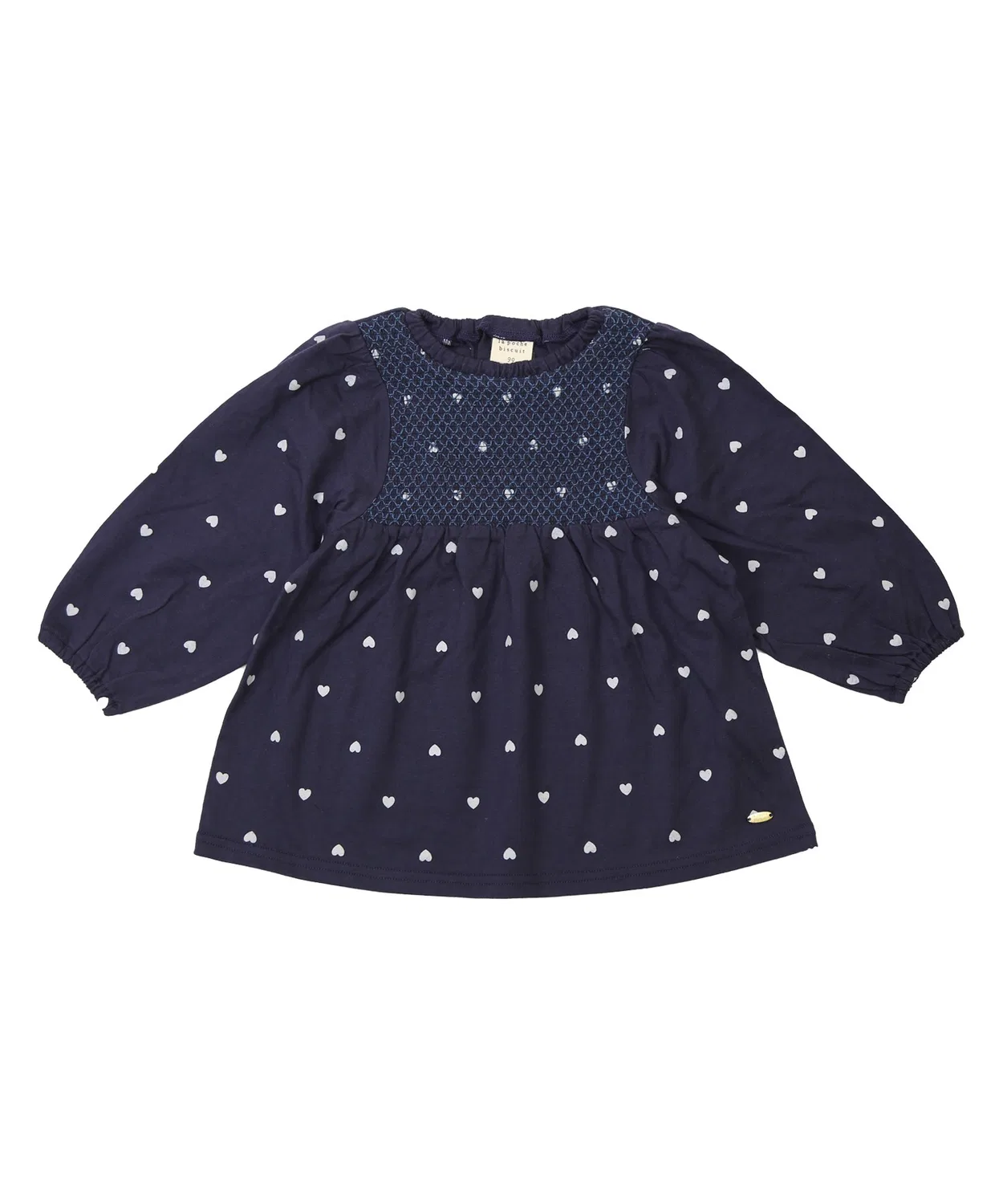 Детская туника с принтом Heart All-Over la poche biscuit, Navy — фото 4