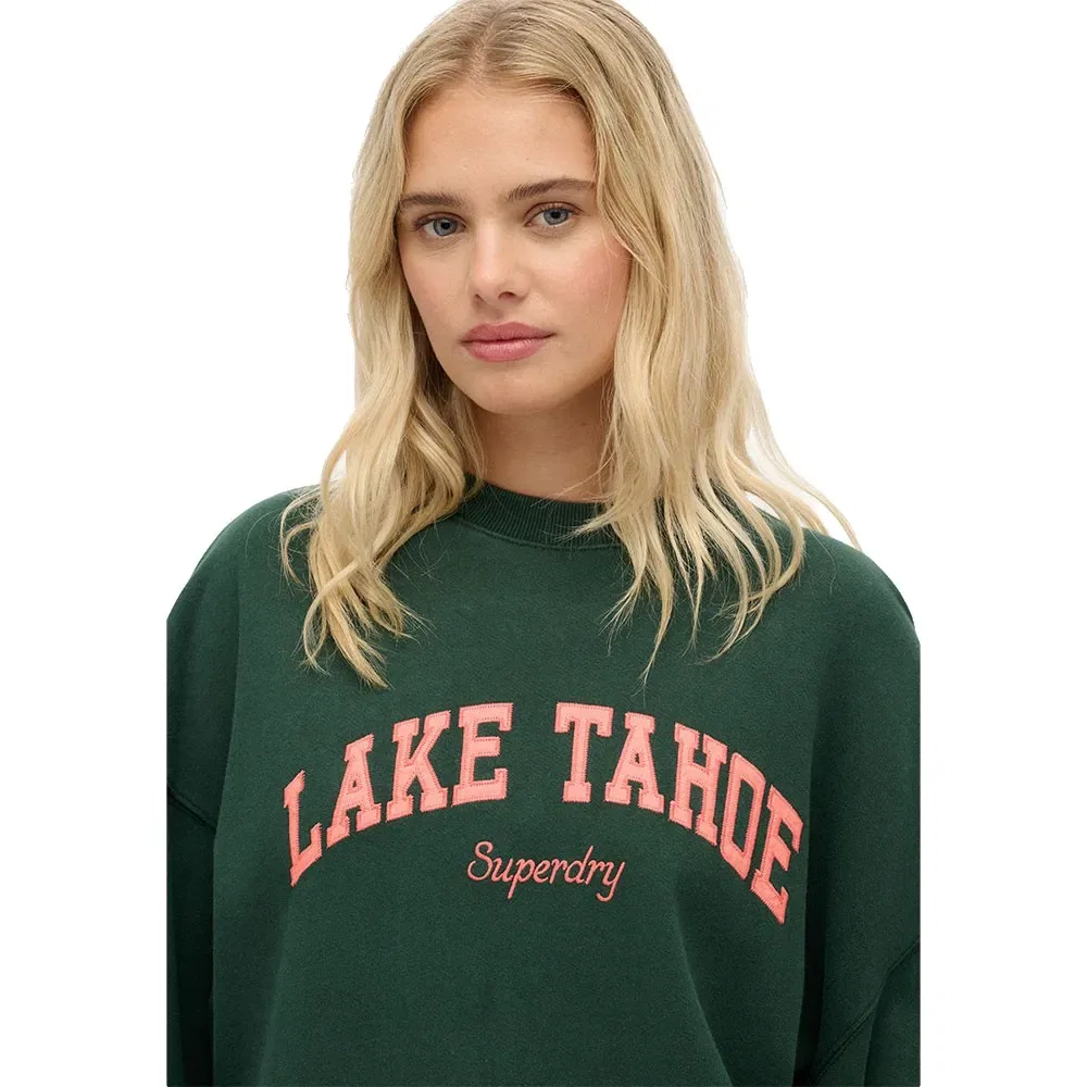 Свитшот Outdoor Location Loose Crew Superdry, зеленый — фото 4
