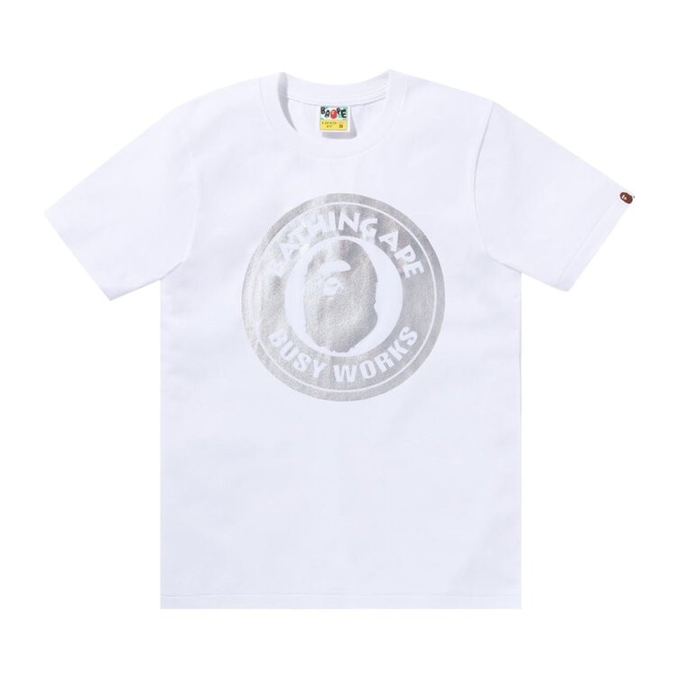 

Футболка BAPE Hologram Busy Works Tee 'White', белый