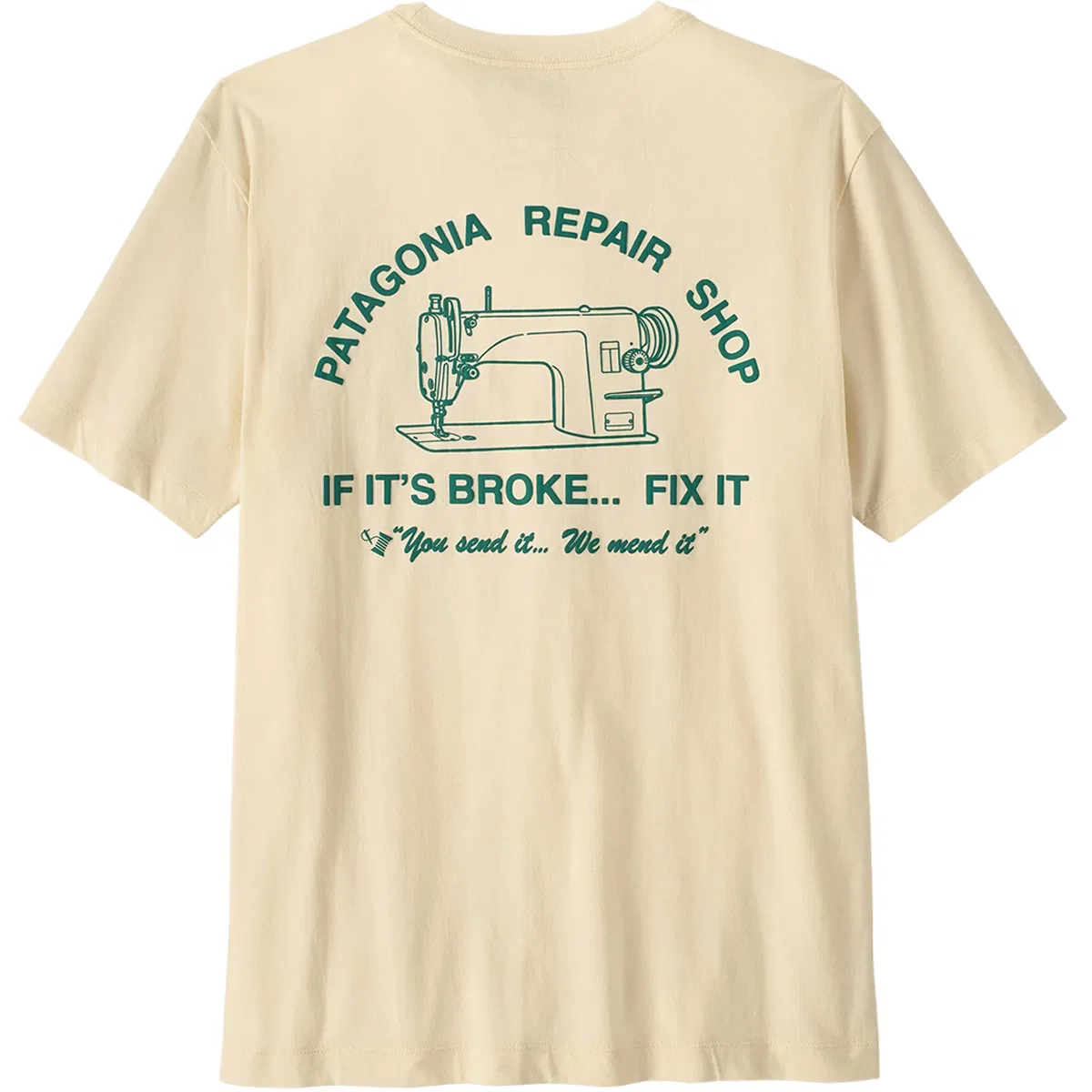 Мужская футболка с коротким рукавом с принтом Repair Shop Patagonia, Undyed Natural