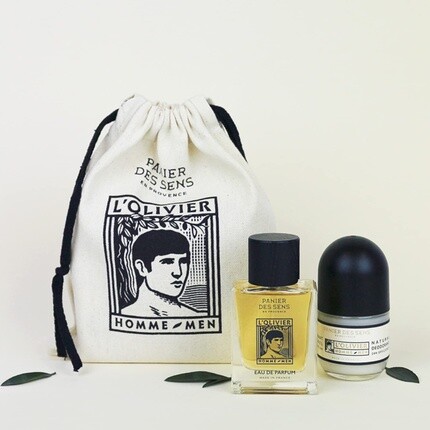 Подарочный набор для мужчин Panier des Sens L'Olivier Духи и натуральный дезодорант - Сделано во Франции На 100 % натуральные — фото 2