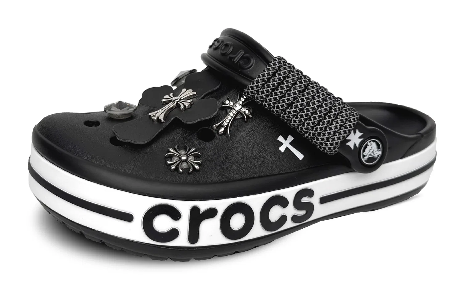 Детские сабо-клоги с принтом Crocs, Black