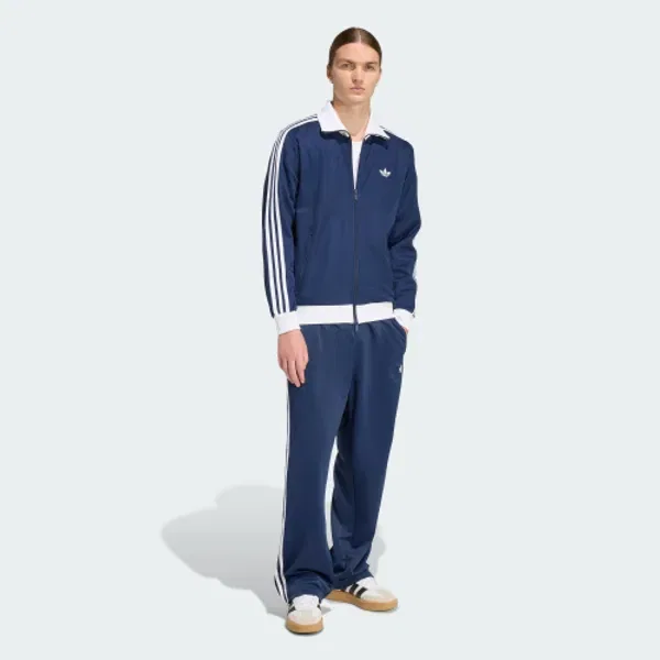 Спортивные брюки свободного кроя Adicolor, Adidas, ночной индиго, белый — фото 4