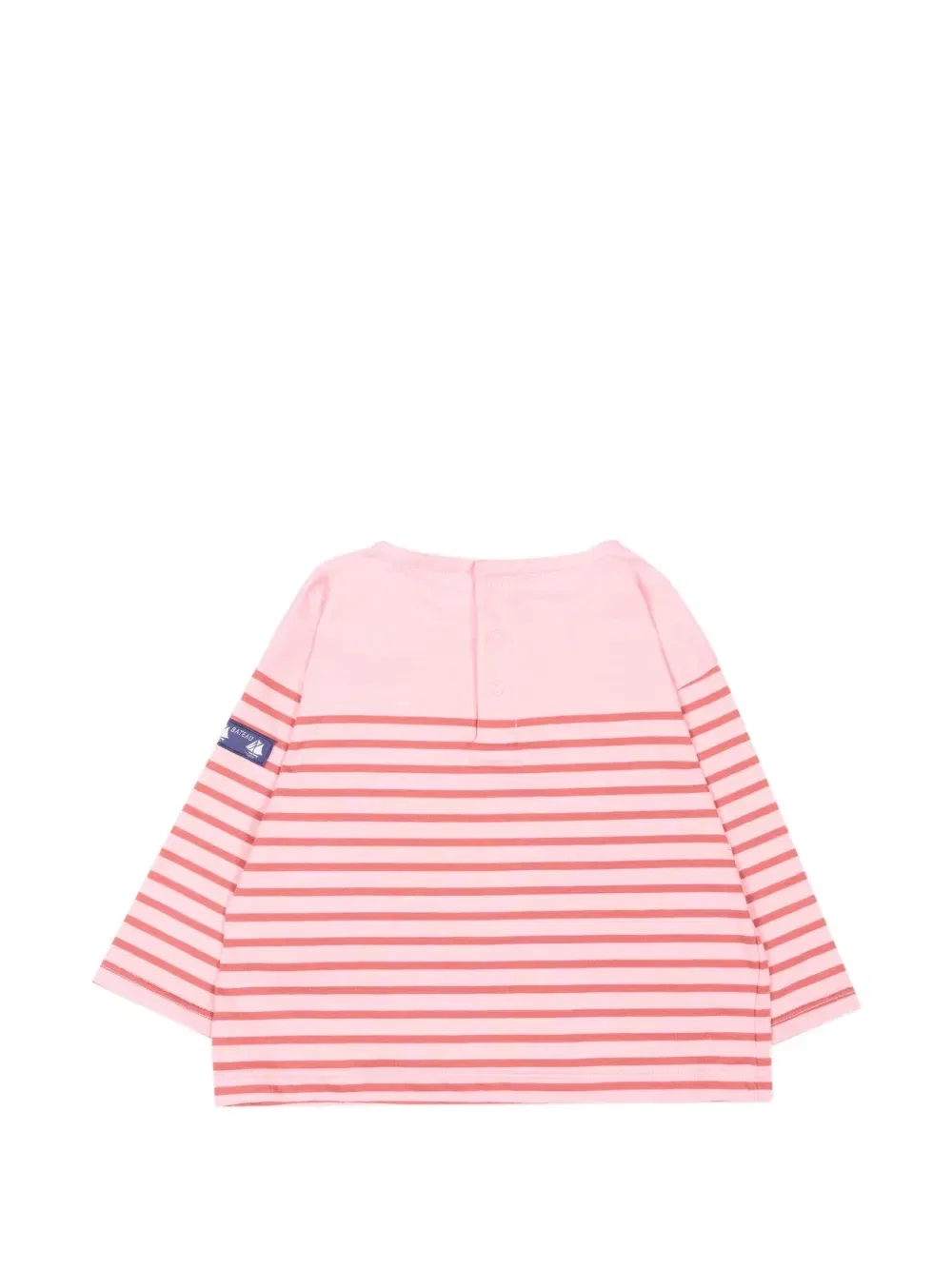 Клетчатый комбинезон с застежками на пуговицы Petit Bateau, розовый — фото 4