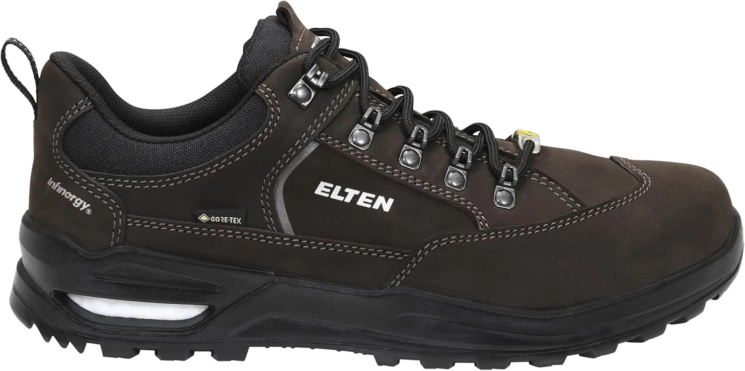 Рабочие ботинки ELTEN Ronan XXF GTX Brown Low ESD O2 WR CI, женские и мужские, кожаные, легкие, классические, коричнево-черные — фото 2