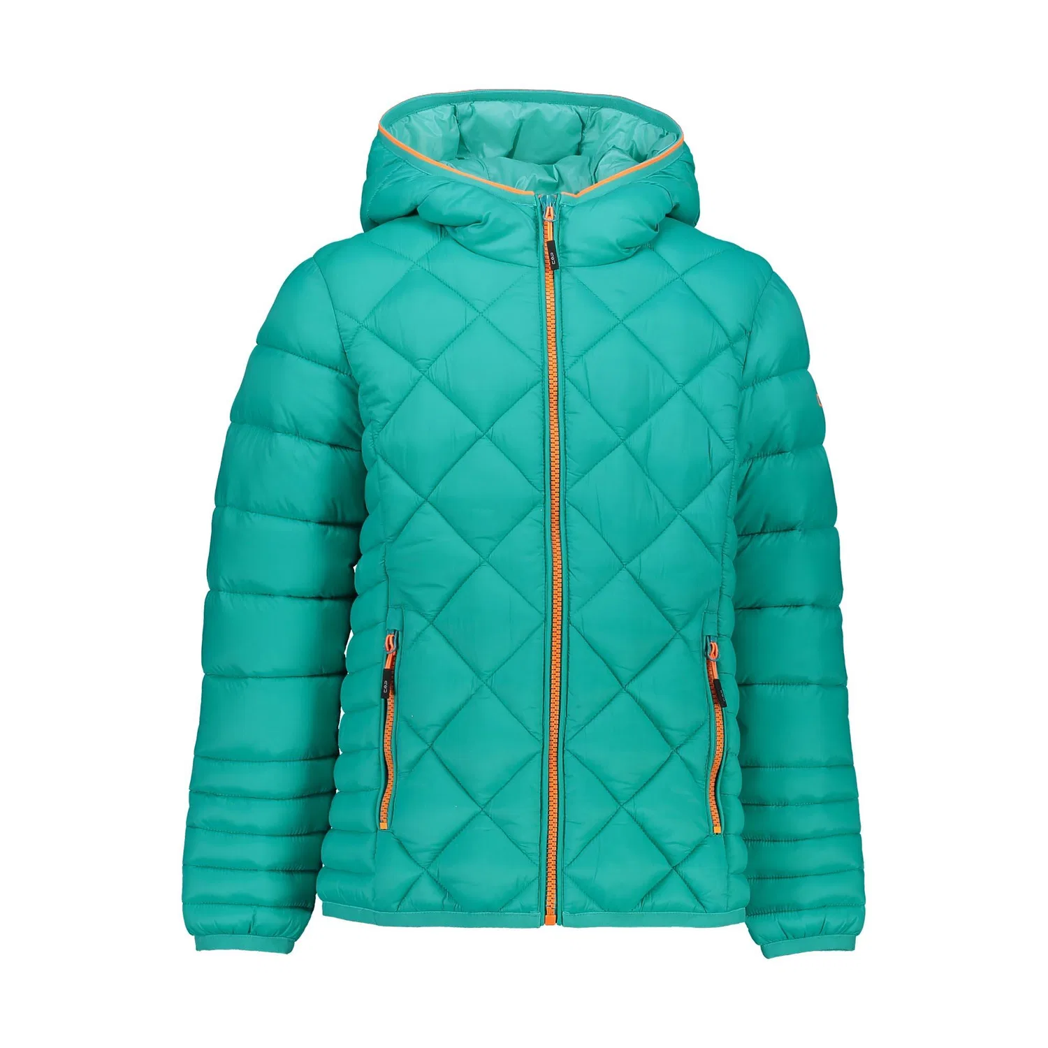 Детская стеганая куртка с капюшоном CMP Girl Jacket Fix Hood, Turkis