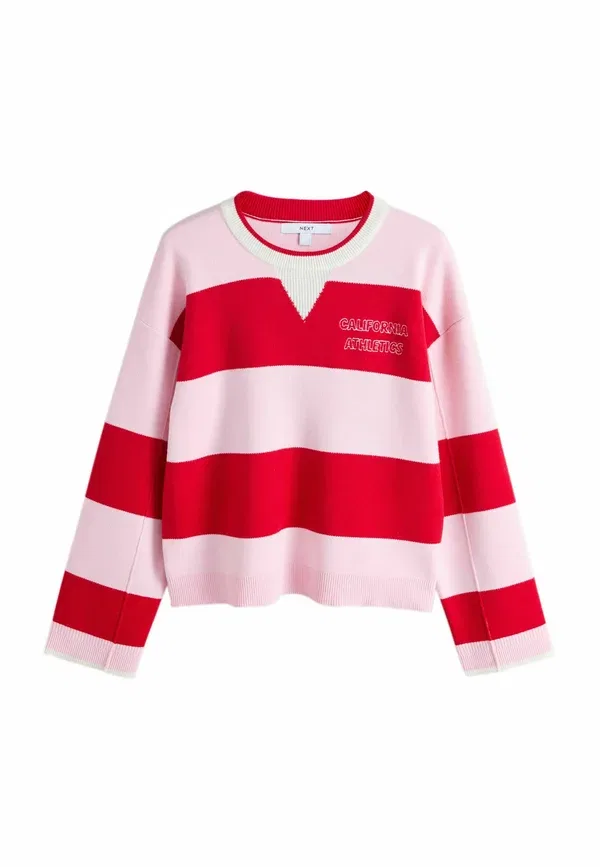Джемпер полосатый Jumper Next, Red Pink Stripe, красный/розовый