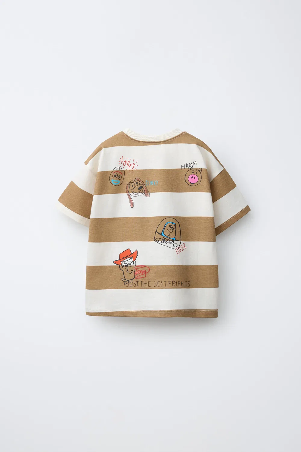 Футболка с полосатой нашивкой «История игрушек» Disney Pixar ZARA, Light Brown — фото 2
