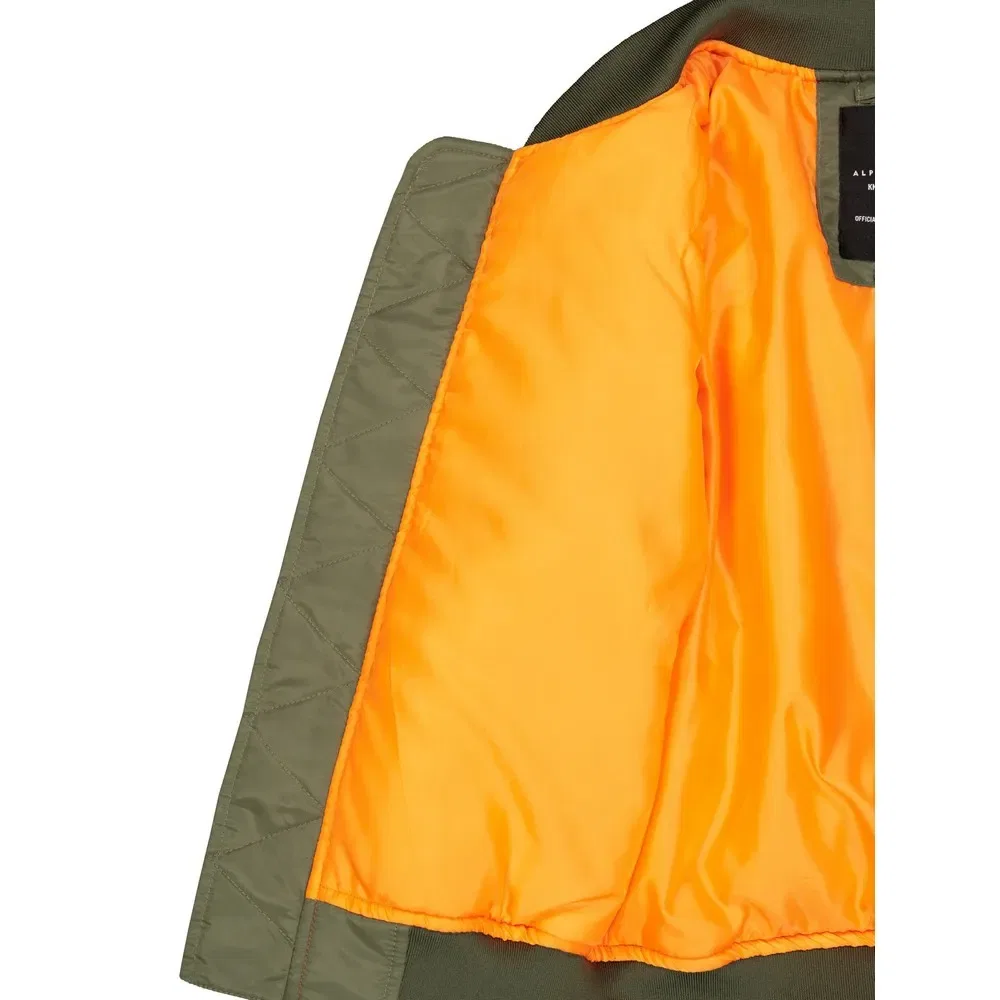 Детская куртка-бомбер MA-1 K Alpha industries, Green — фото 4