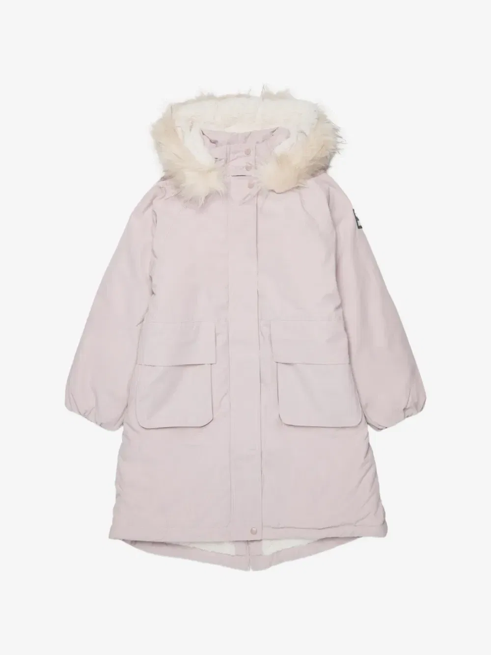 Куртка с капюшоном и отделкой из искусственного меха Diesel Kids, розовый
