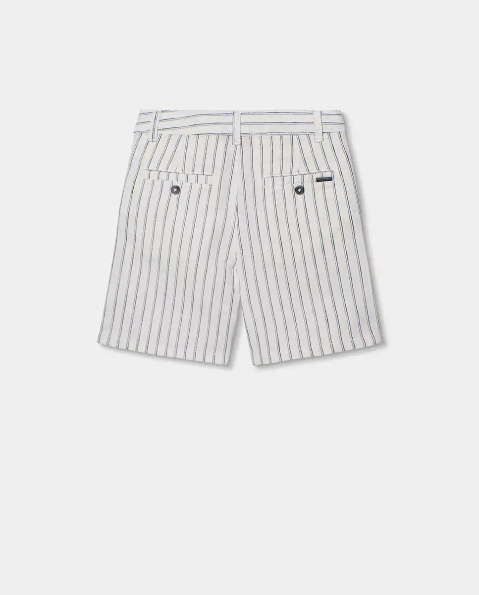 Детские шорты для мальчиков льняные Bermudas Boboli, Blanco — фото 3