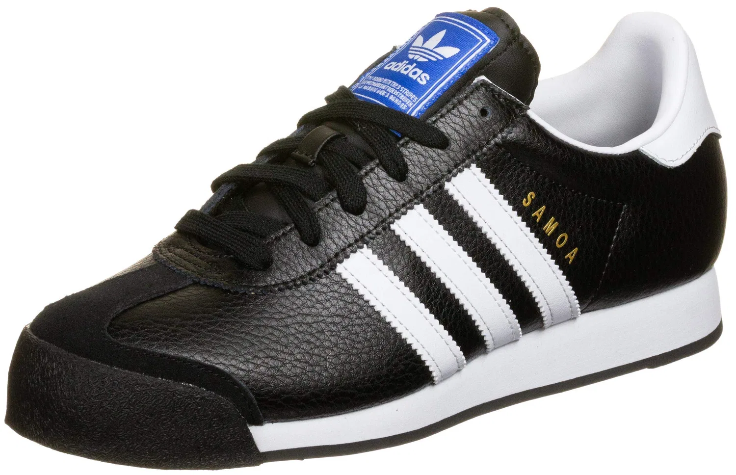 Детские кроссовки для мальчиков с кожаным верхом Samoa Adidas Originals, Black Core Black Footwear White Gold