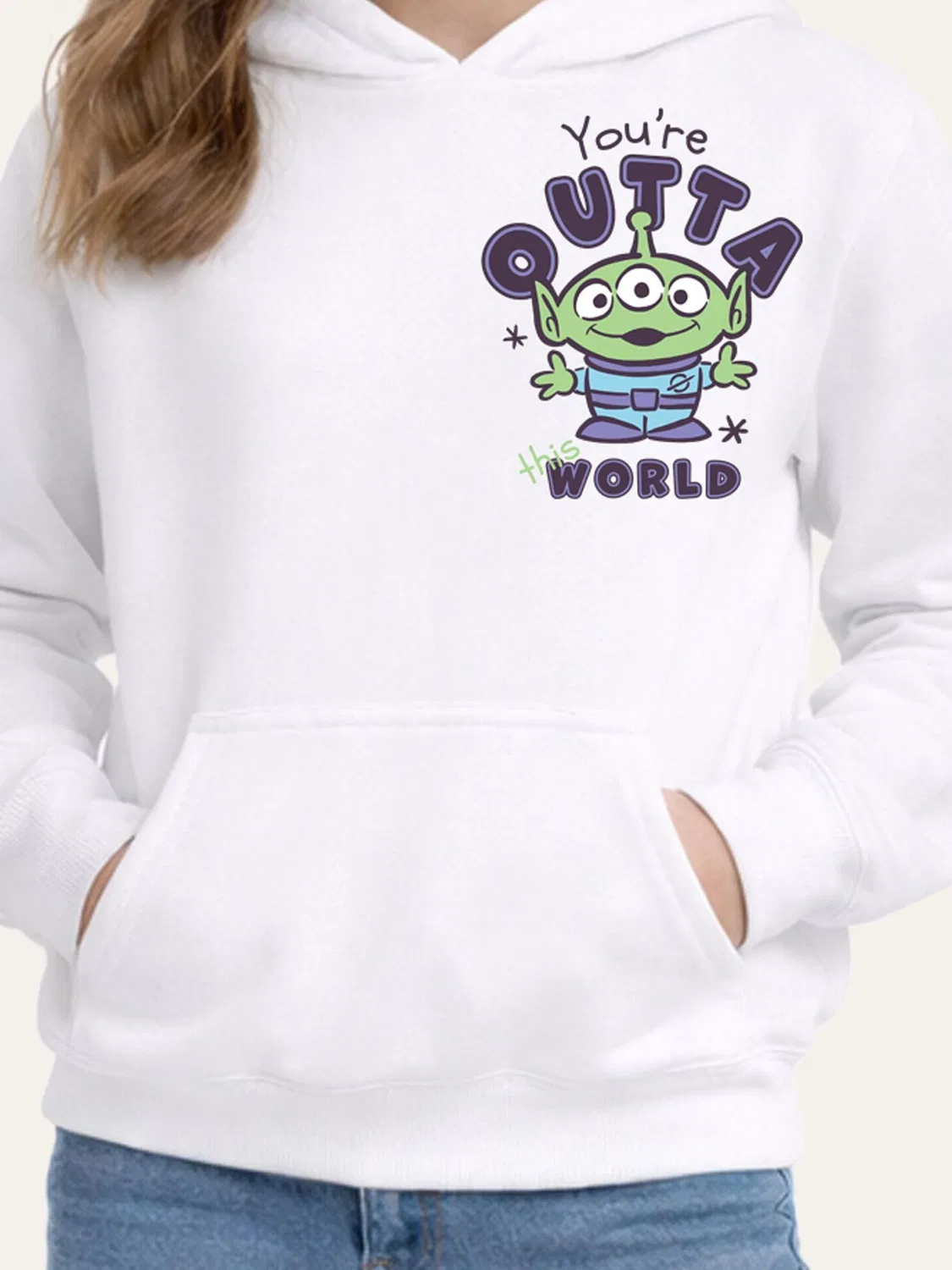 Худи с принтом, Toy Story Brand Threads, белый — фото 3