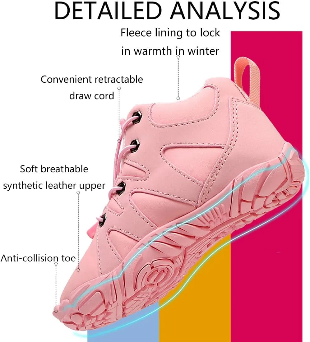 Детские зимние ботинки для девочек водонепроницаемые с принтом Hike Kids Winter Footwear Barefoot Snow Boots, Green — фото 4