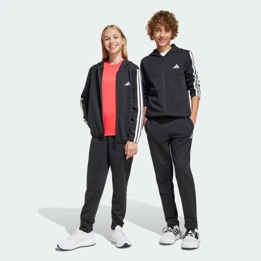 Детский спортивный костюм с принтом 3 полосы adidas Sportswear Essentials Track Suit Kids, Черно-белый