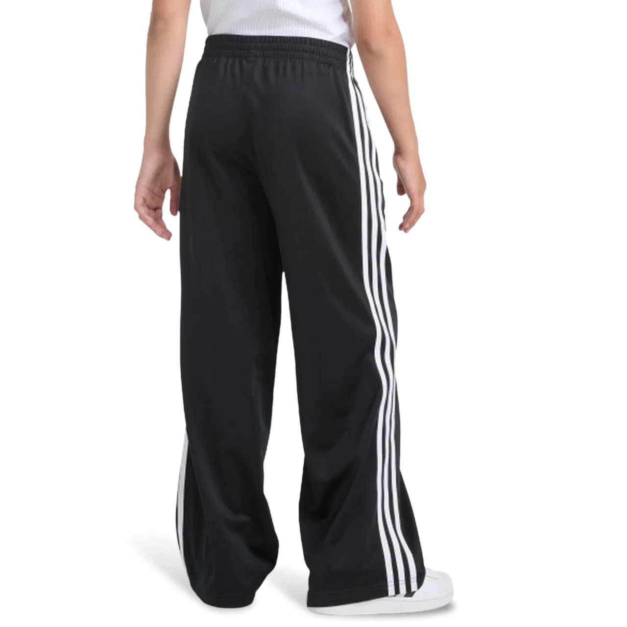 Брюки для девочек Wide Firebird Adidas, белый/черный — фото 2