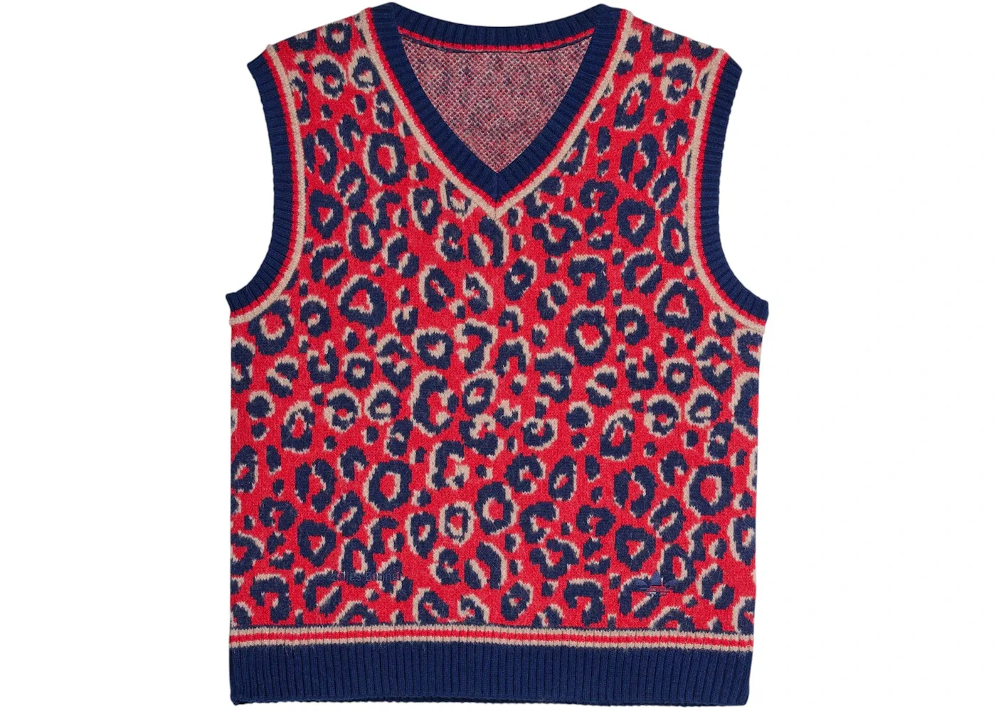 Мужской жилет с принтом Wales Bonner Adidas, Collegiate Navy Magic Beige Better Scarlet