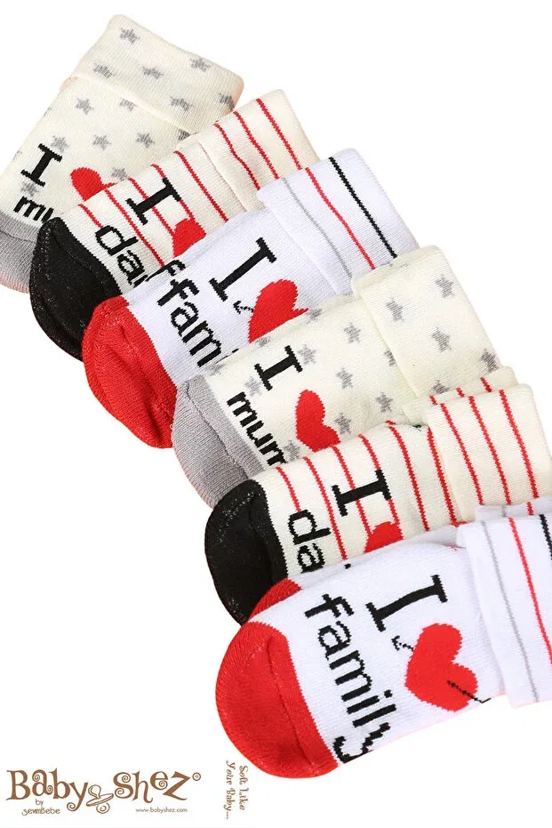 Детские носки для новорожденных хлопковые 6 штук Baby Shez, Multicolor — фото 4
