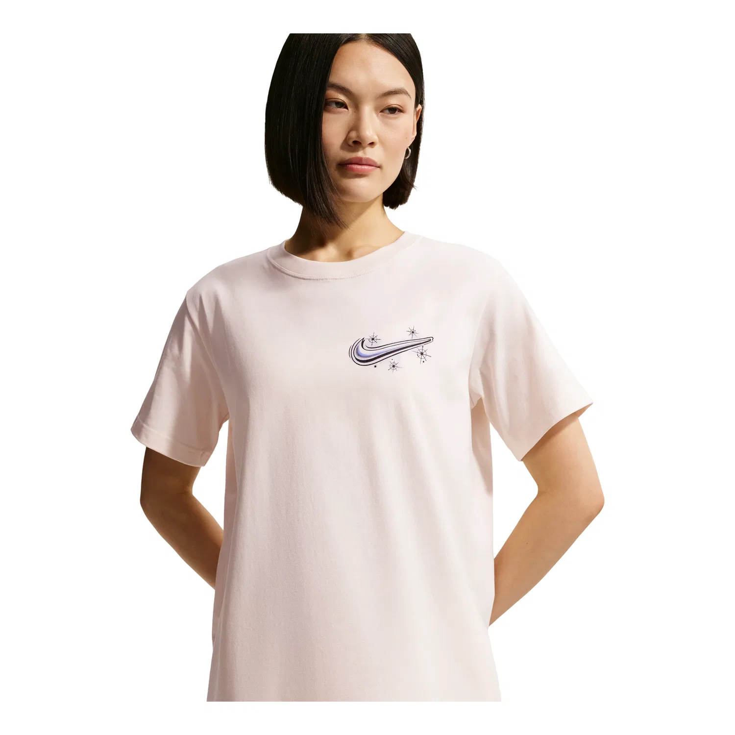 Женская футболка Sportswear Classic Short Sleeve T-Shirt Asia Sizing 'Pink' Nike, розовый