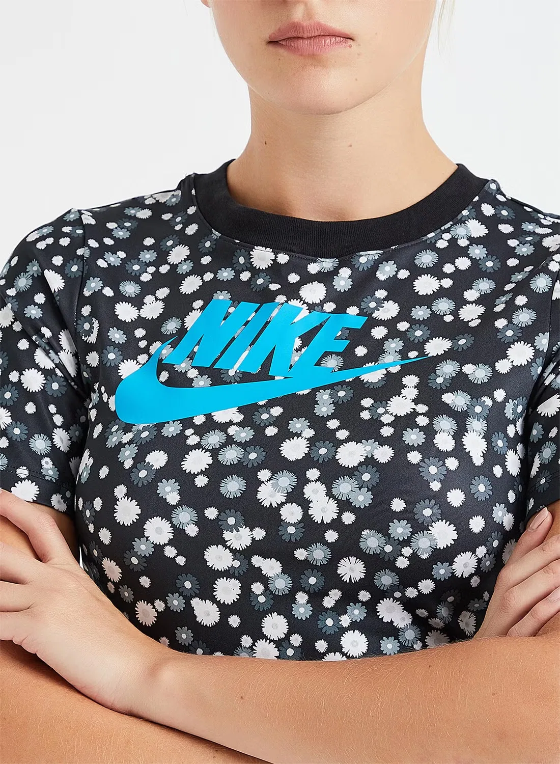 Кроп-топ с принтом Heritage Nike, черный — фото 4