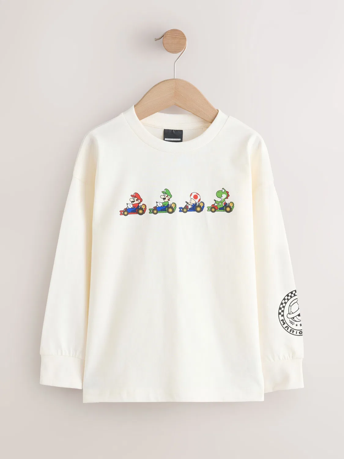 Футболка с длинным рукавом Mario Kart Next, белый