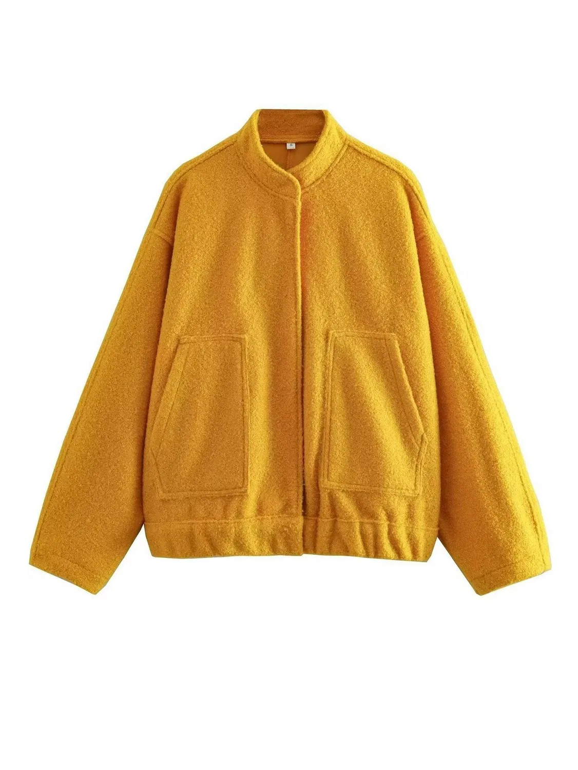 Женская куртка свободного кроя с принтом, желтая, Giallo