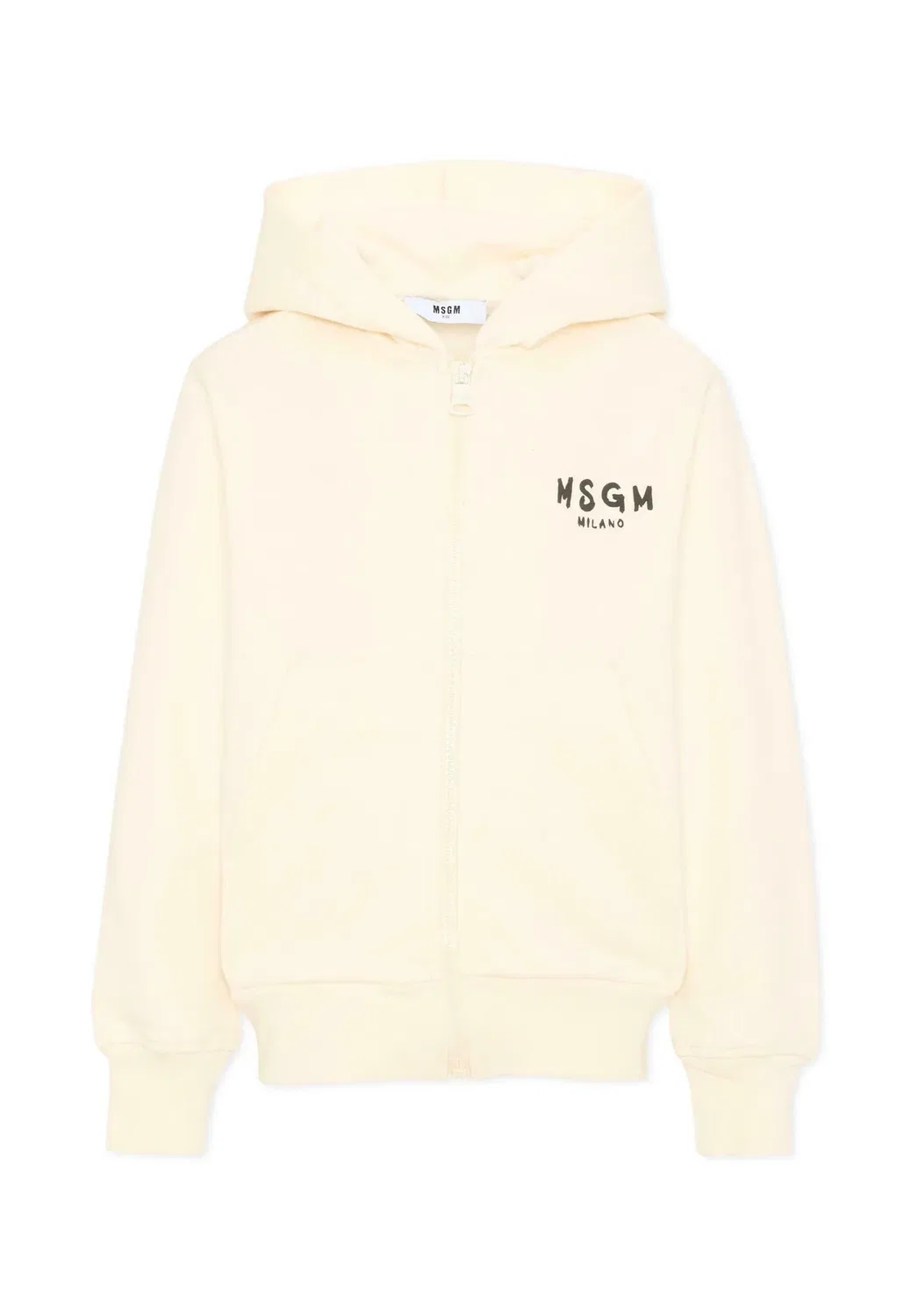 Толстовка унисекс Felpa на молнии Msgm, Ivory