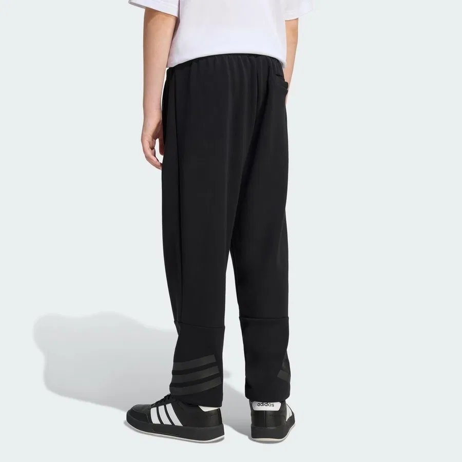 Детские спортивные штаны с принтом три полосы Future Icons 3 Stripes adidas, Черный — фото 4