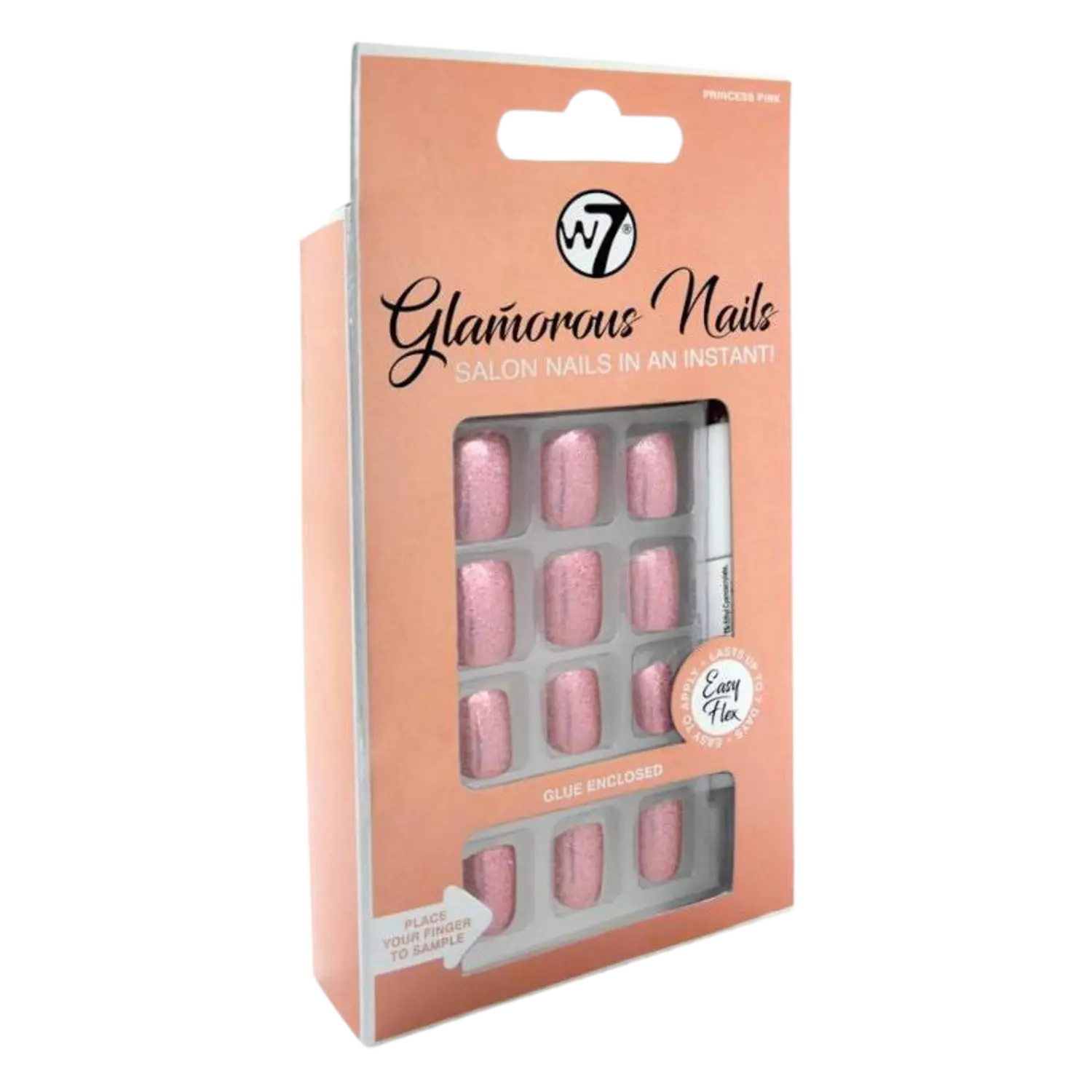 

W7 Glamorous Nails Накладные ногти Princess Pink, 24 шт./1 упаковка