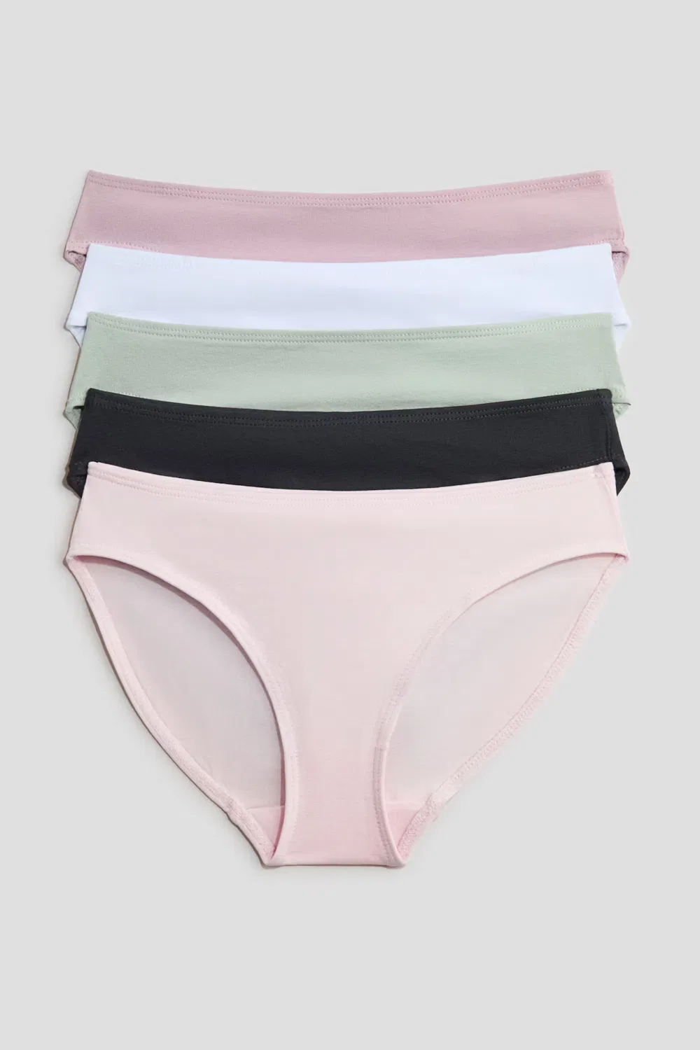 5 хлопковых трусов в упаковке H&M, Hellrosa/Hellgrün